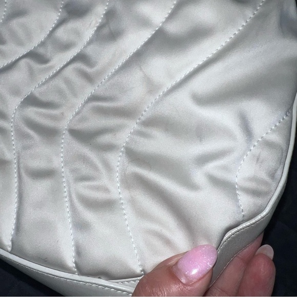 Montblanc Purse Shoulder Bag Starisma Dalila Off White Drawstring Hobo Nylon - Picture 14 of 16